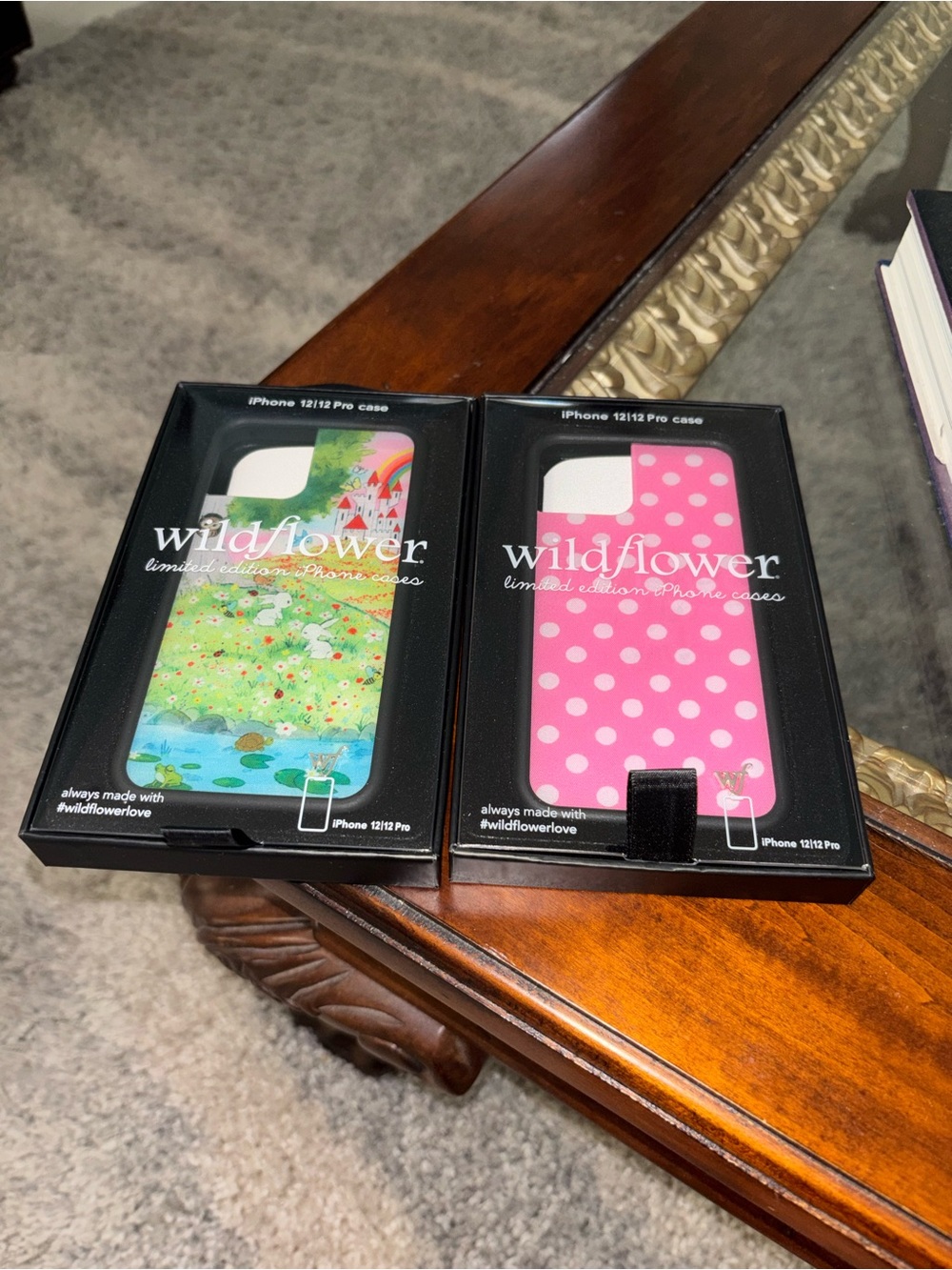 Wildflower Pink Polka Dot iPhone Case & Green Floral Scenic Case - Wildflowers
